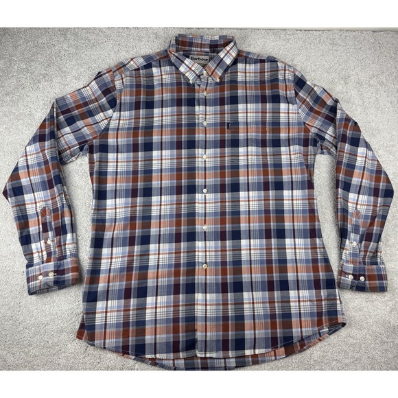 Other - Barbour Plaid Button Down Shirt Blue Red White ~ Long Sleeve Mens XL ~ Pocket